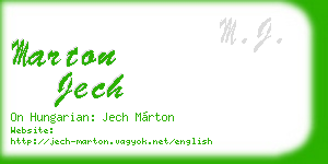 marton jech business card